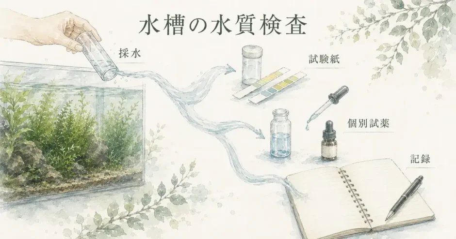 水槽の水質検査のやり方のアイキャッチ