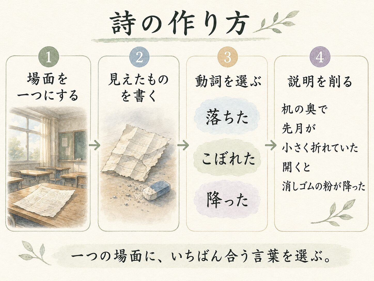 詩の作り方の図解