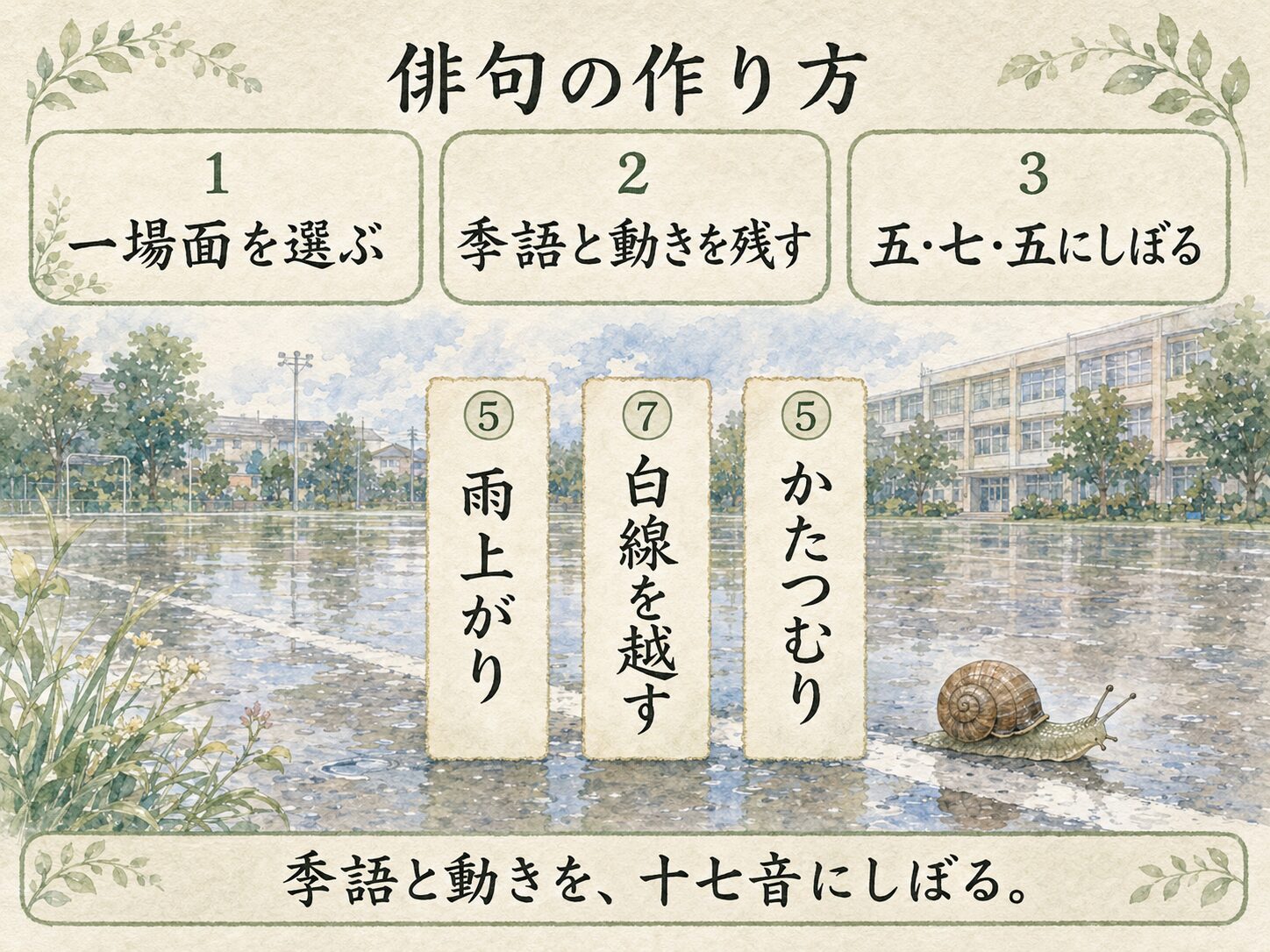 俳句の作り方の図解