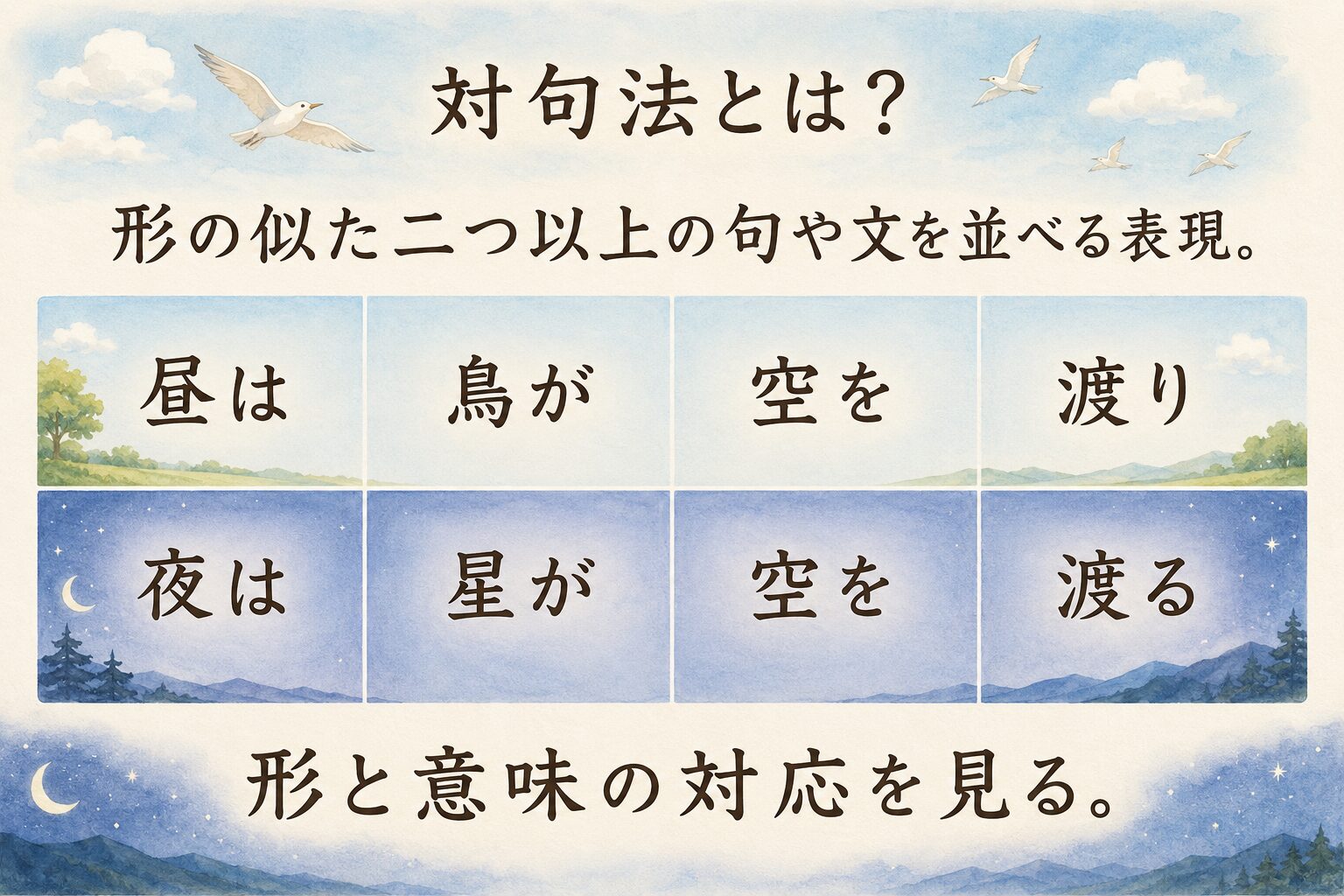 対句法の図解