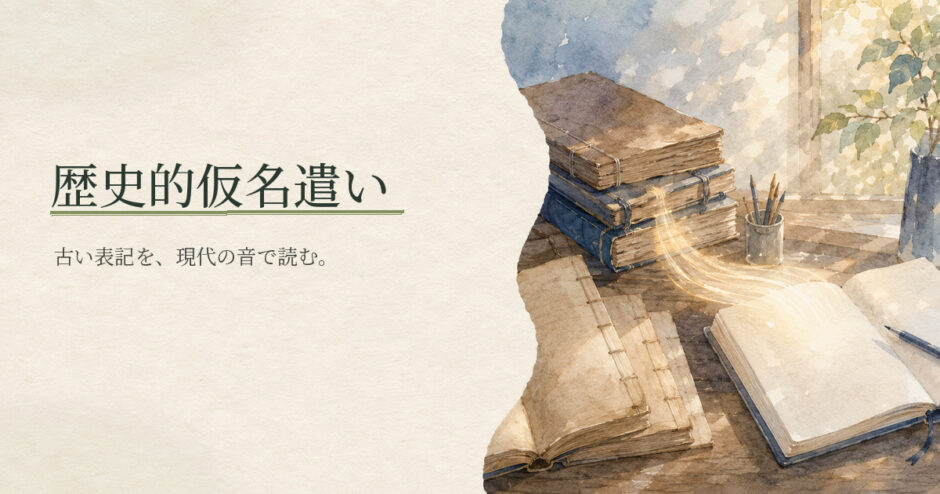 歴史的仮名遣い｜中学生向け国語解説