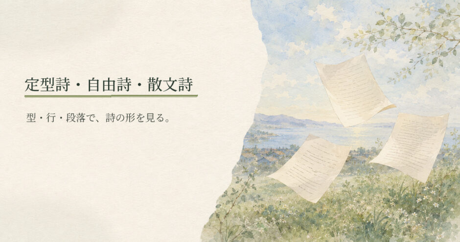 定型詩・自由詩・散文詩｜中学生向け国語解説