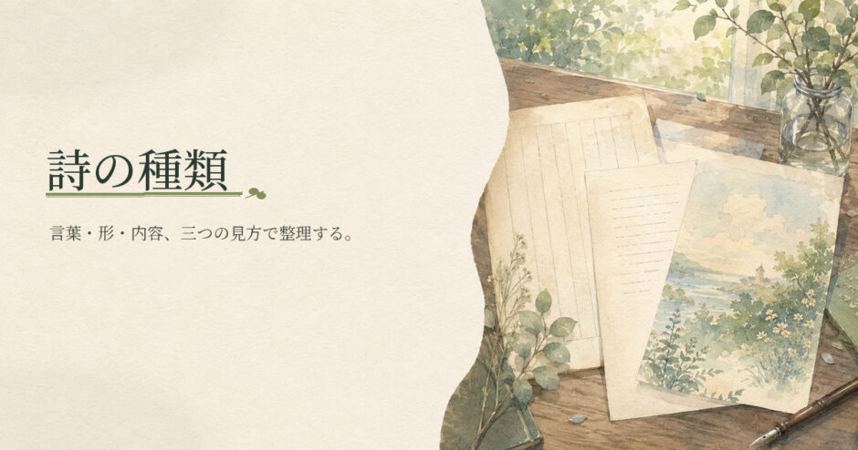 詩の種類｜中学生向け国語解説