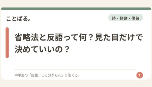 省略法と反語って何？見た目だけで決めていいの？